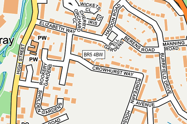BR5 4BW map - OS OpenMap – Local (Ordnance Survey)