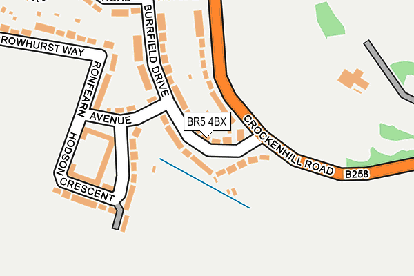 BR5 4BX map - OS OpenMap – Local (Ordnance Survey)