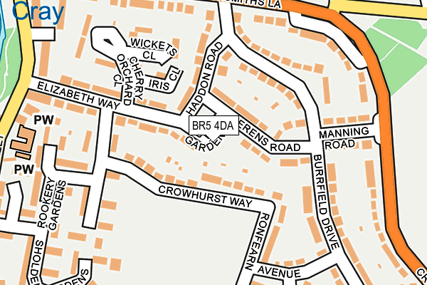 BR5 4DA map - OS OpenMap – Local (Ordnance Survey)