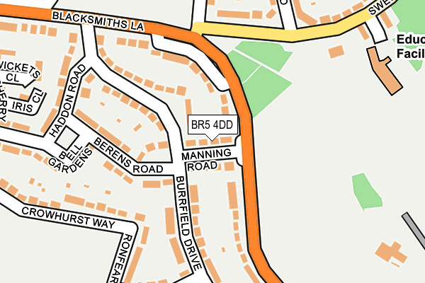 BR5 4DD map - OS OpenMap – Local (Ordnance Survey)
