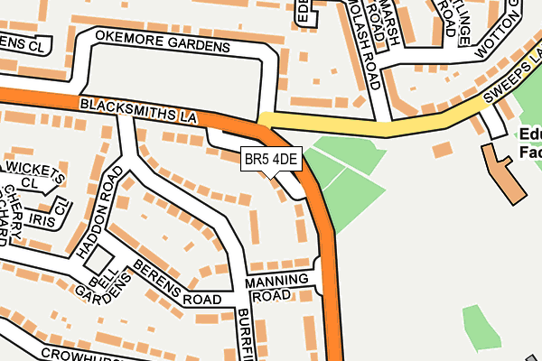 BR5 4DE map - OS OpenMap – Local (Ordnance Survey)