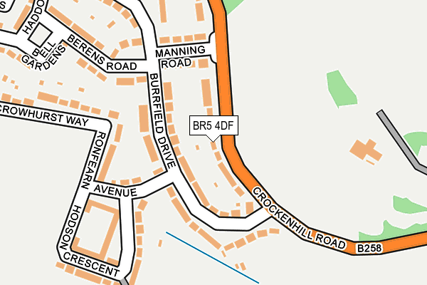 BR5 4DF map - OS OpenMap – Local (Ordnance Survey)