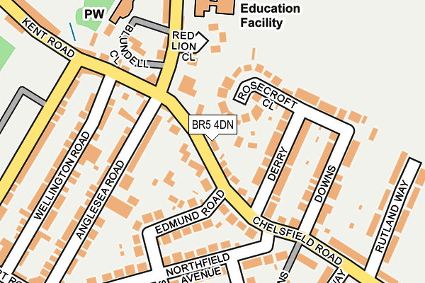 BR5 4DN map - OS OpenMap – Local (Ordnance Survey)