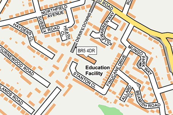 BR5 4DR map - OS OpenMap – Local (Ordnance Survey)