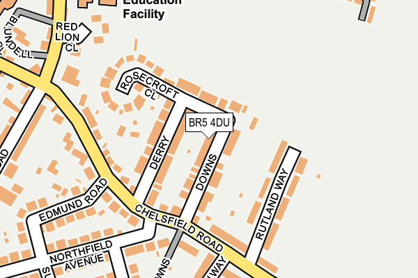 BR5 4DU map - OS OpenMap – Local (Ordnance Survey)