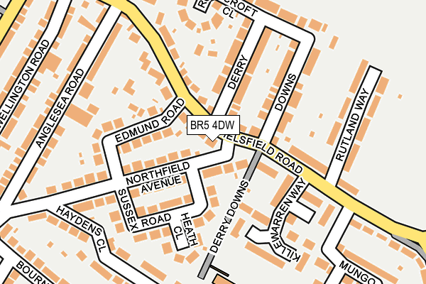 BR5 4DW map - OS OpenMap – Local (Ordnance Survey)