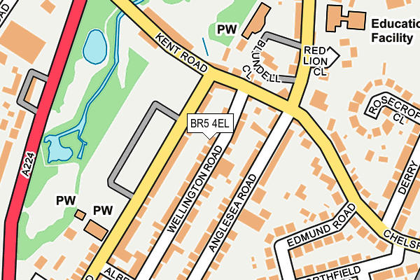 BR5 4EL map - OS OpenMap – Local (Ordnance Survey)