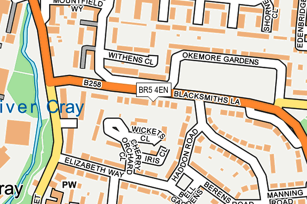 BR5 4EN map - OS OpenMap – Local (Ordnance Survey)