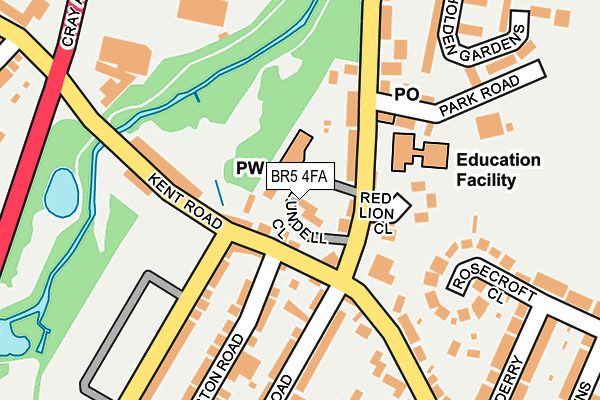 BR5 4FA map - OS OpenMap – Local (Ordnance Survey)
