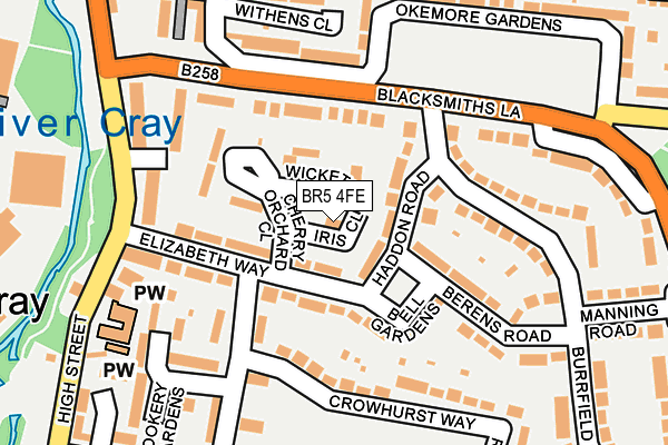 BR5 4FE map - OS OpenMap – Local (Ordnance Survey)