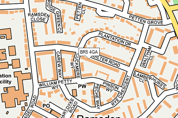 BR5 4GA map - OS OpenMap – Local (Ordnance Survey)