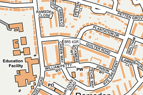 BR5 4GR map - OS OpenMap – Local (Ordnance Survey)