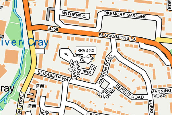 BR5 4GX map - OS OpenMap – Local (Ordnance Survey)
