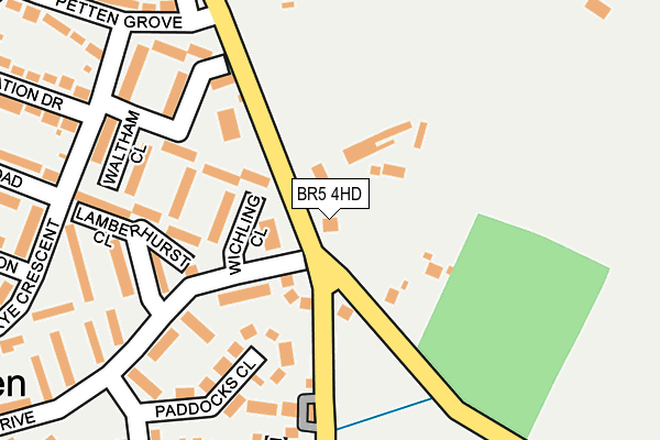BR5 4HD map - OS OpenMap – Local (Ordnance Survey)