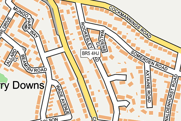 BR5 4HJ map - OS OpenMap – Local (Ordnance Survey)