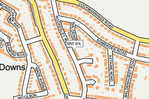 BR5 4HL map - OS OpenMap – Local (Ordnance Survey)