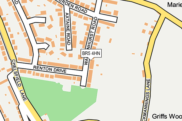 BR5 4HN map - OS OpenMap – Local (Ordnance Survey)