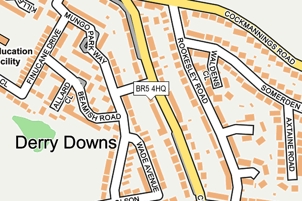 BR5 4HQ map - OS OpenMap – Local (Ordnance Survey)