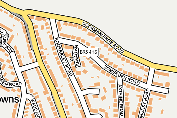 BR5 4HS map - OS OpenMap – Local (Ordnance Survey)