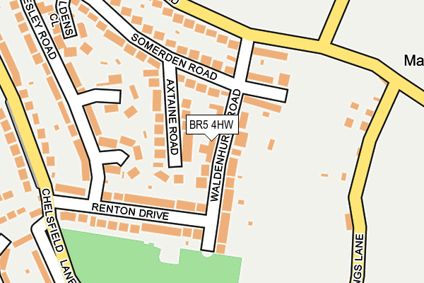 BR5 4HW map - OS OpenMap – Local (Ordnance Survey)