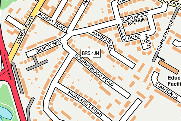 BR5 4JN map - OS OpenMap – Local (Ordnance Survey)