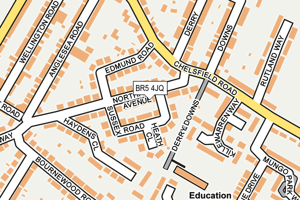 BR5 4JQ map - OS OpenMap – Local (Ordnance Survey)