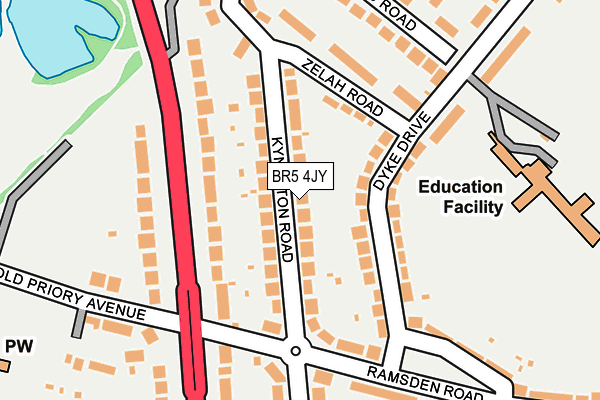 BR5 4JY map - OS OpenMap – Local (Ordnance Survey)