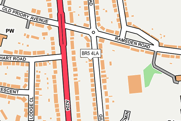 BR5 4LA map - OS OpenMap – Local (Ordnance Survey)