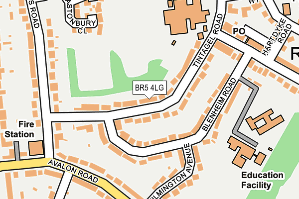 BR5 4LG map - OS OpenMap – Local (Ordnance Survey)