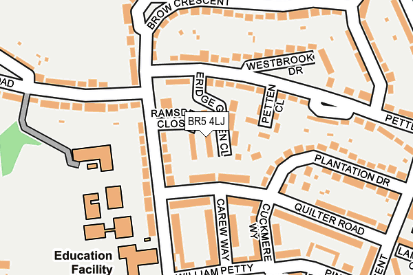 BR5 4LJ map - OS OpenMap – Local (Ordnance Survey)