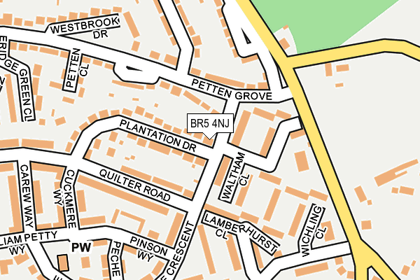 BR5 4NJ map - OS OpenMap – Local (Ordnance Survey)