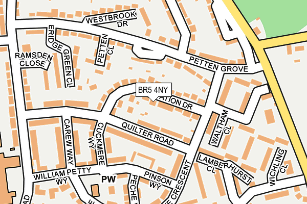 BR5 4NY map - OS OpenMap – Local (Ordnance Survey)