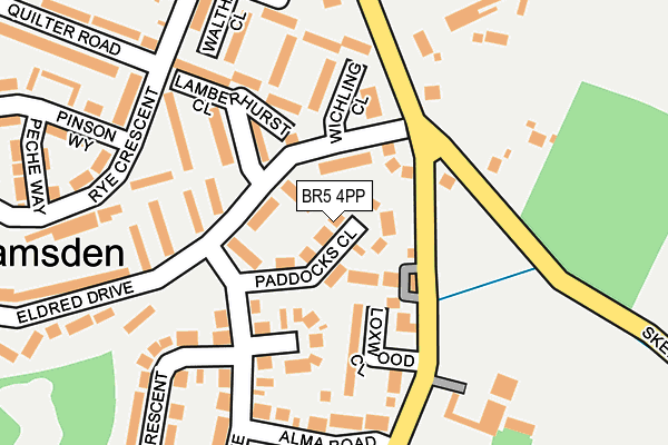 BR5 4PP map - OS OpenMap – Local (Ordnance Survey)