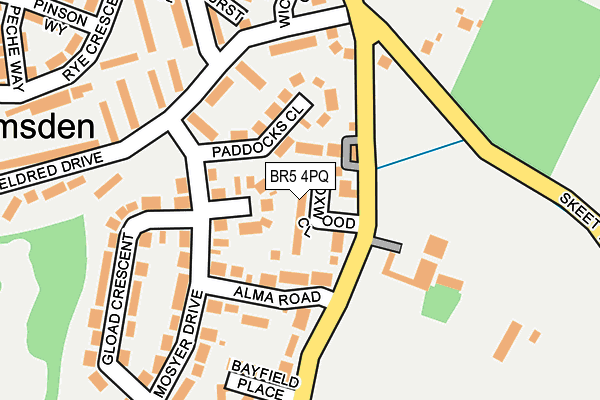 BR5 4PQ map - OS OpenMap – Local (Ordnance Survey)