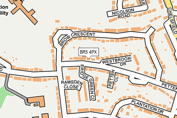 BR5 4PX map - OS OpenMap – Local (Ordnance Survey)