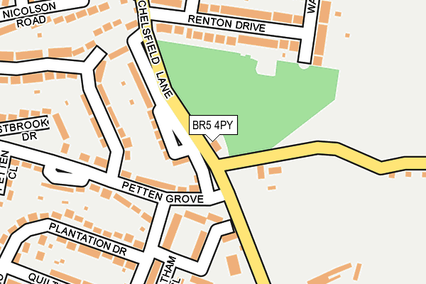 BR5 4PY map - OS OpenMap – Local (Ordnance Survey)