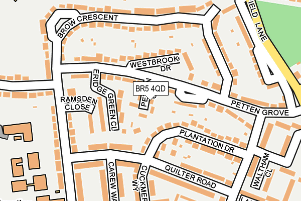 BR5 4QD map - OS OpenMap – Local (Ordnance Survey)