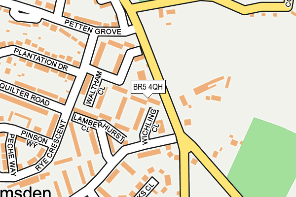 BR5 4QH map - OS OpenMap – Local (Ordnance Survey)