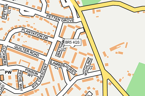 BR5 4QS map - OS OpenMap – Local (Ordnance Survey)