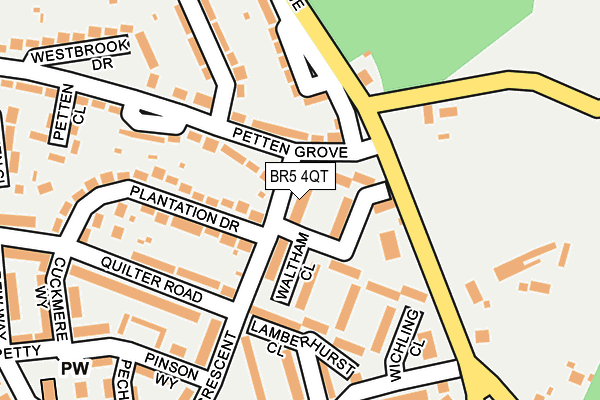 BR5 4QT map - OS OpenMap – Local (Ordnance Survey)