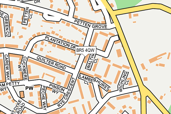BR5 4QW map - OS OpenMap – Local (Ordnance Survey)