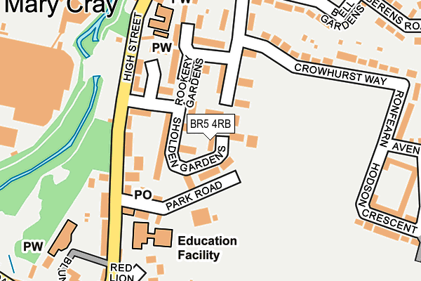 BR5 4RB map - OS OpenMap – Local (Ordnance Survey)