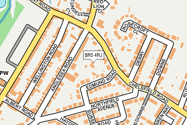 BR5 4RJ map - OS OpenMap – Local (Ordnance Survey)