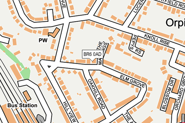 BR6 0AD map - OS OpenMap – Local (Ordnance Survey)