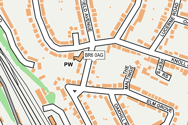 BR6 0AG map - OS OpenMap – Local (Ordnance Survey)