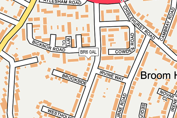 BR6 0AL map - OS OpenMap – Local (Ordnance Survey)