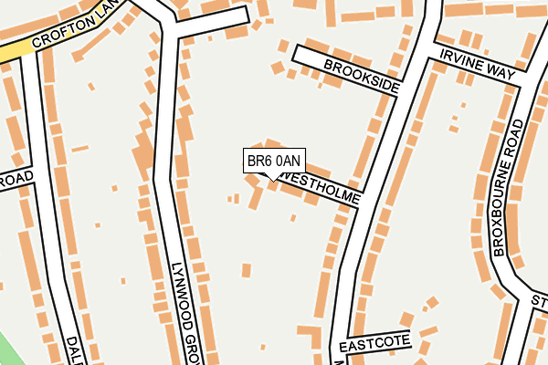 BR6 0AN map - OS OpenMap – Local (Ordnance Survey)