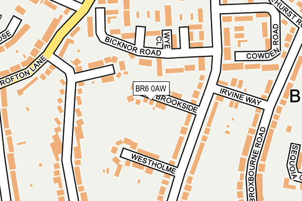 BR6 0AW map - OS OpenMap – Local (Ordnance Survey)