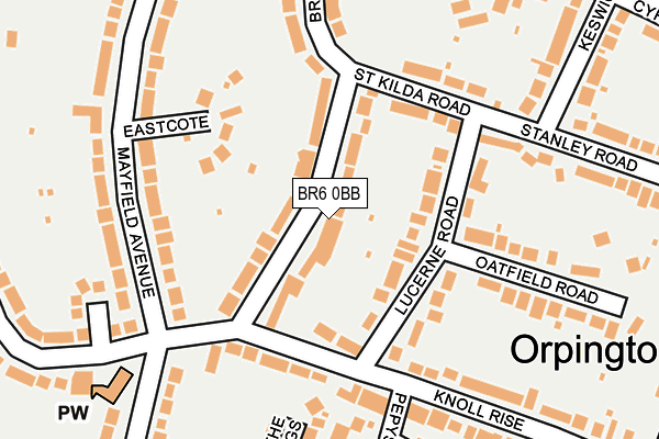 BR6 0BB map - OS OpenMap – Local (Ordnance Survey)