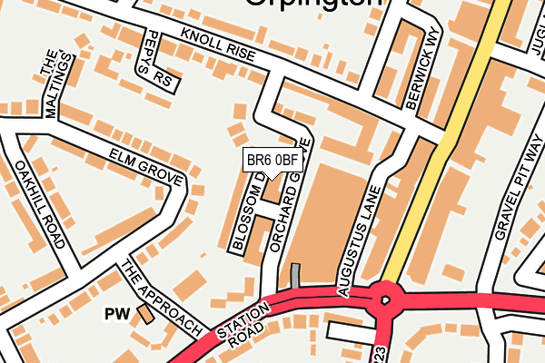 BR6 0BF map - OS OpenMap – Local (Ordnance Survey)